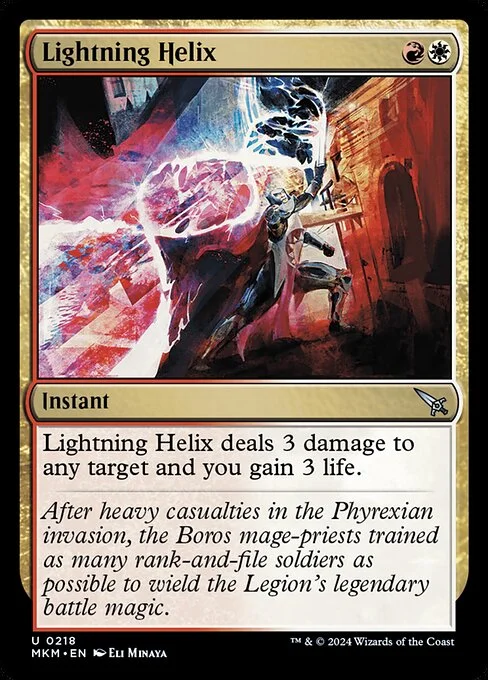 Lightning Helix, carta Magic di tipo Instant illustrata da Eli Minaya