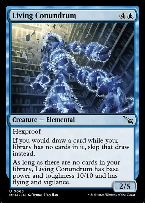 Living Conundrum, carta Magic di tipo Creature — Elemental illustrata da Yeong-Hao Han