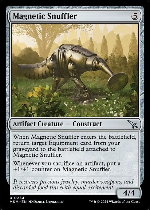Magnetic Snuffler, carta Magic di tipo Artifact Creature — Construct illustrata da Daniel Ljunggren
