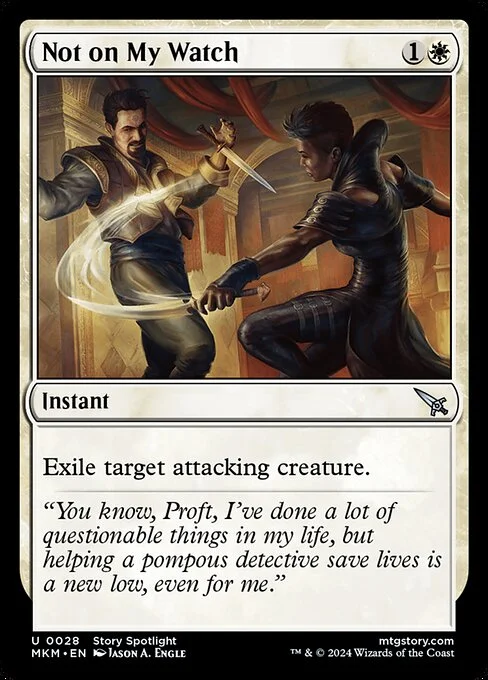 Not on My Watch, carta Magic di tipo Instant illustrata da Jason A. Engle