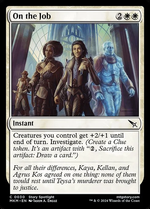 On the Job, carta Magic di tipo Instant illustrata da Jason A. Engle