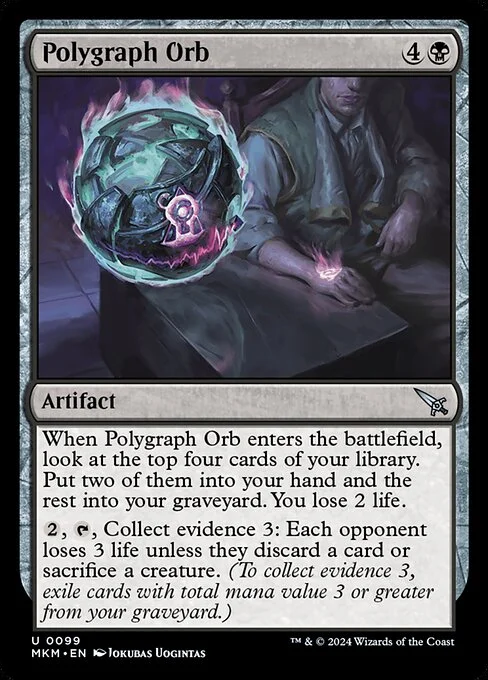Polygraph Orb, carta Magic di tipo Artifact illustrata da Jokubas Uogintas