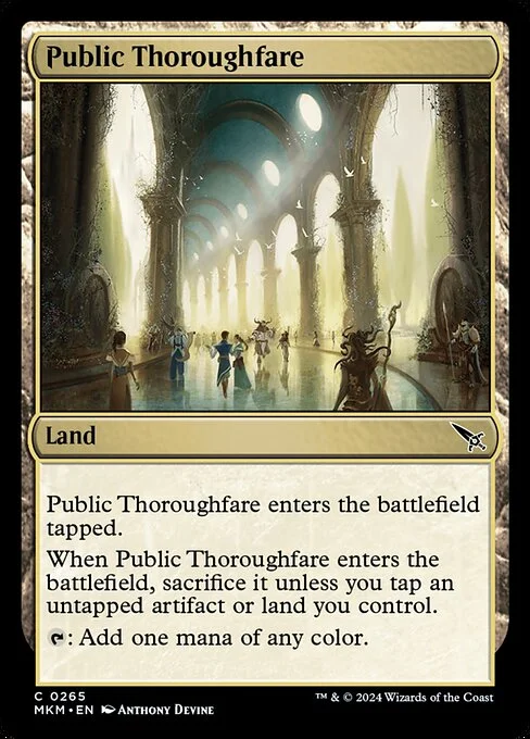 Public Thoroughfare, carta Magic di tipo Land illustrata da Anthony Devine