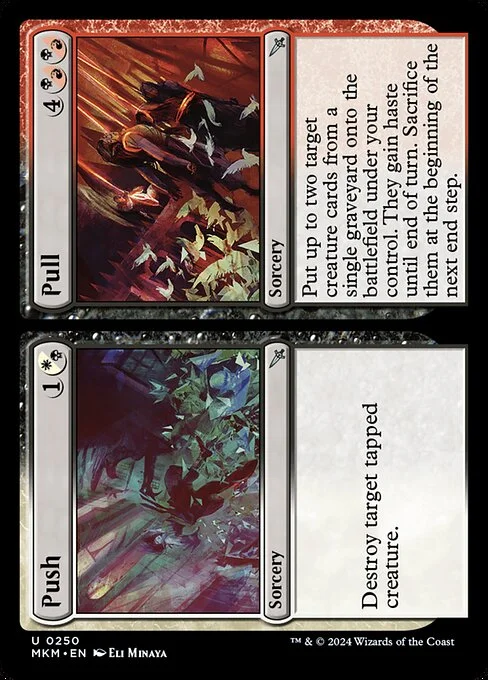 Push // Pull, carta Magic di tipo Sorcery // Sorcery illustrata da Eli Minaya