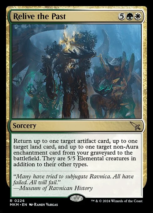 Relive the Past, carta Magic di tipo Sorcery illustrata da Randy Vargas
