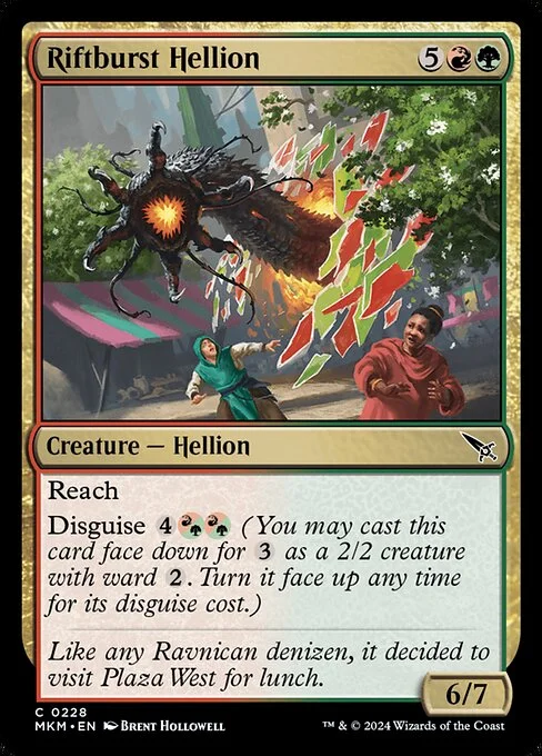 Riftburst Hellion, carta Magic di tipo Creature — Hellion illustrata da Brent Hollowell