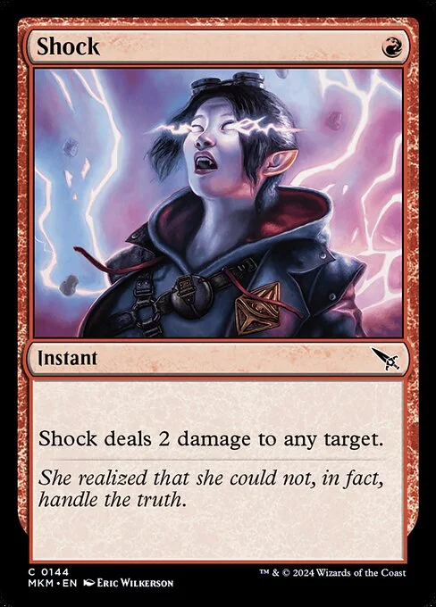 Shock, carta Magic di tipo Instant illustrata da Eric Wilkerson