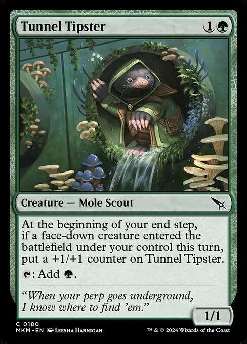 Tunnel Tipster, carta Magic di tipo Creature — Mole Scout illustrata da Leesha Hannigan