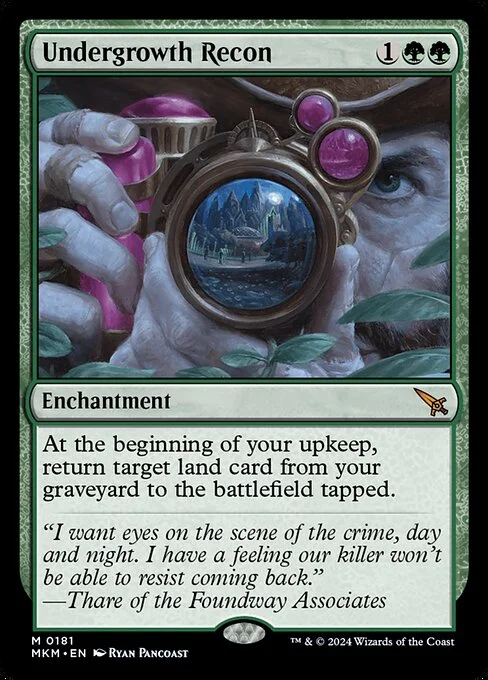 Undergrowth Recon, carta Magic di tipo Enchantment illustrata da Ryan Pancoast