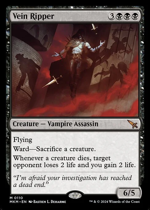 Vein Ripper, carta Magic di tipo Creature — Vampire Assassin illustrata da Bastien L. Deharme