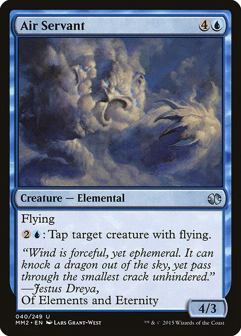 Air Servant, carta Magic di tipo Creature — Elemental illustrata da Lars Grant-West