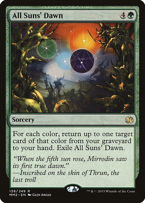 All Suns' Dawn, carta Magic di tipo Sorcery illustrata da Glen Angus