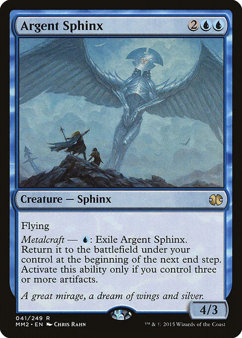 Argent Sphinx, carta Magic di tipo Creature — Sphinx illustrata da Chris Rahn