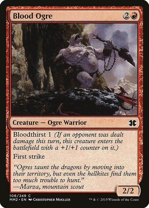 Blood Ogre, carta Magic di tipo Creature — Ogre Warrior illustrata da Christopher Moeller