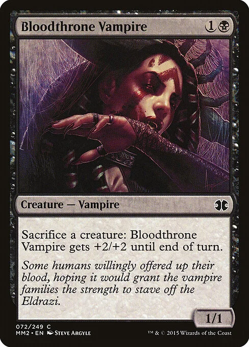 Bloodthrone Vampire, carta Magic di tipo Creature — Vampire illustrata da Steve Argyle