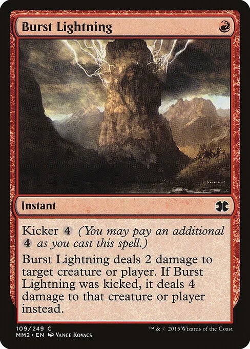 Burst Lightning, carta Magic di tipo Instant illustrata da Vance Kovacs