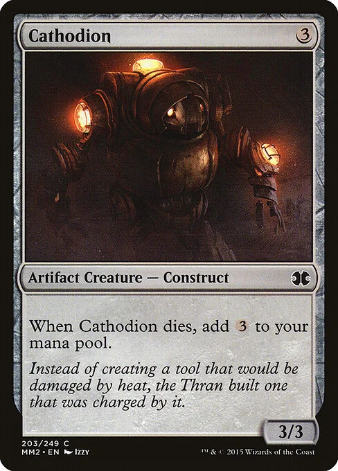 Cathodion, carta Magic di tipo Artifact Creature — Construct illustrata da Izzy
