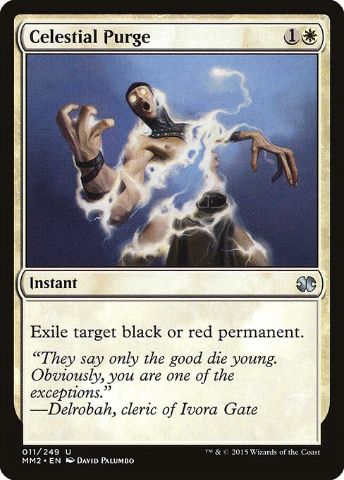 Celestial Purge, carta Magic di tipo Instant illustrata da David Palumbo