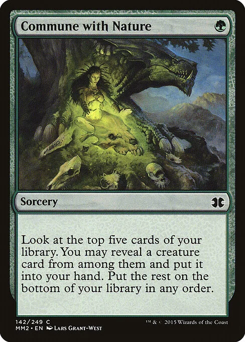 Commune with Nature, carta Magic di tipo Sorcery illustrata da Lars Grant-West