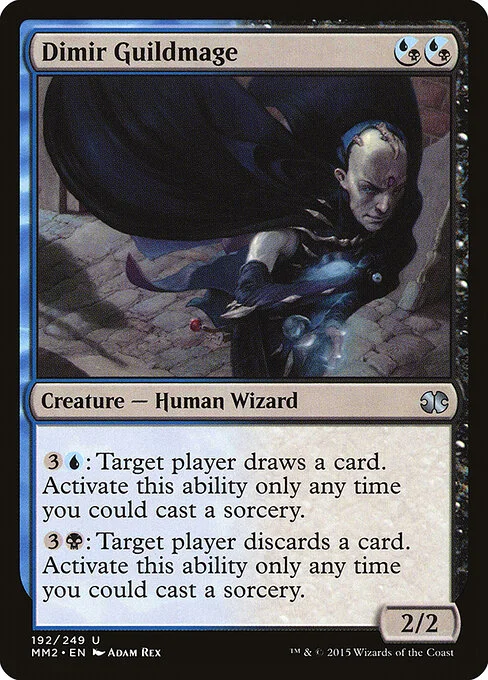 Dimir Guildmage, carta Magic di tipo Creature — Human Wizard illustrata da Adam Rex