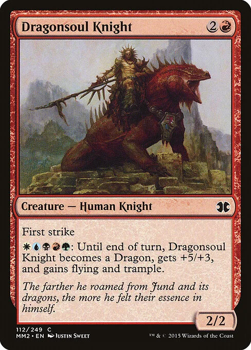 Dragonsoul Knight, carta Magic di tipo Creature — Human Knight illustrata da Justin Sweet
