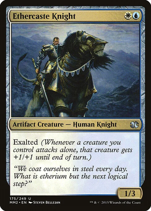 Ethercaste Knight, carta Magic di tipo Artifact Creature — Human Knight illustrata da Steven Belledin