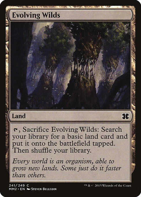 Evolving Wilds, carta Magic di tipo Land illustrata da Steven Belledin