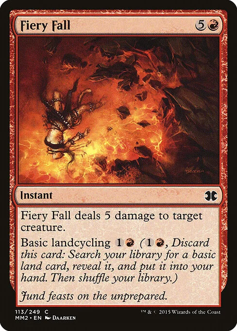 Fiery Fall, carta Magic di tipo Instant illustrata da Daarken