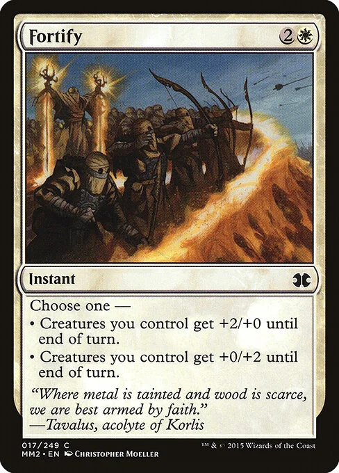 Fortify, carta Magic di tipo Instant illustrata da Christopher Moeller