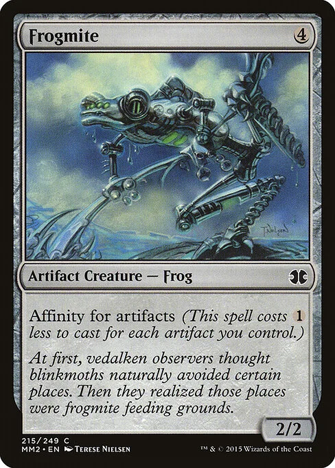 Frogmite, carta Magic di tipo Artifact Creature — Frog illustrata da Terese Nielsen