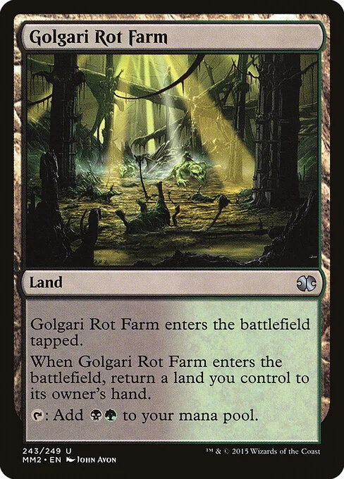 Golgari Rot Farm, carta Magic di tipo Land illustrata da John Avon