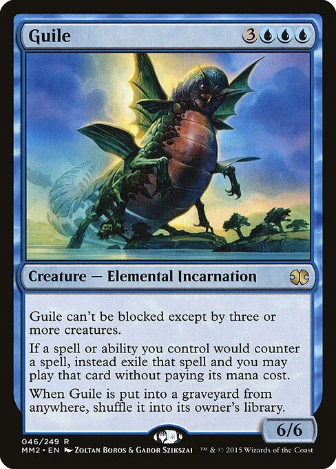 Guile, carta Magic di tipo Creature — Elemental Incarnation illustrata da Zoltan Boros & Gabor Szikszai