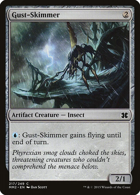 Gust-Skimmer, carta Magic di tipo Artifact Creature — Insect illustrata da Dan Murayama Scott