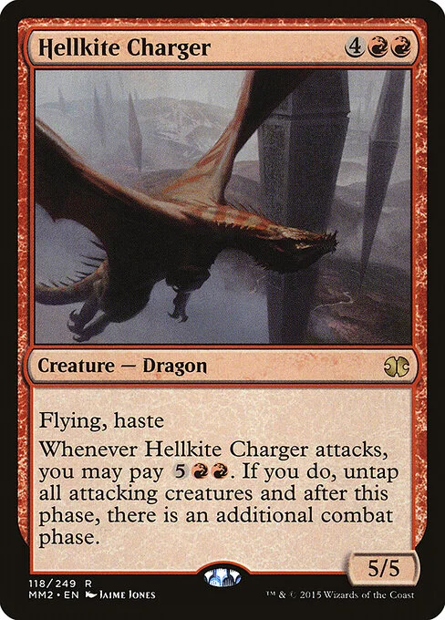 Hellkite Charger, carta Magic di tipo Creature — Dragon illustrata da Jaime Jones