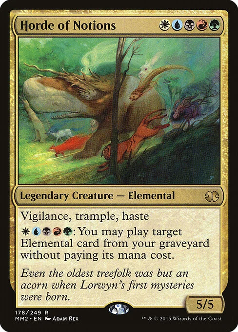 Horde of Notions, carta Magic di tipo Legendary Creature — Elemental illustrata da Adam Rex
