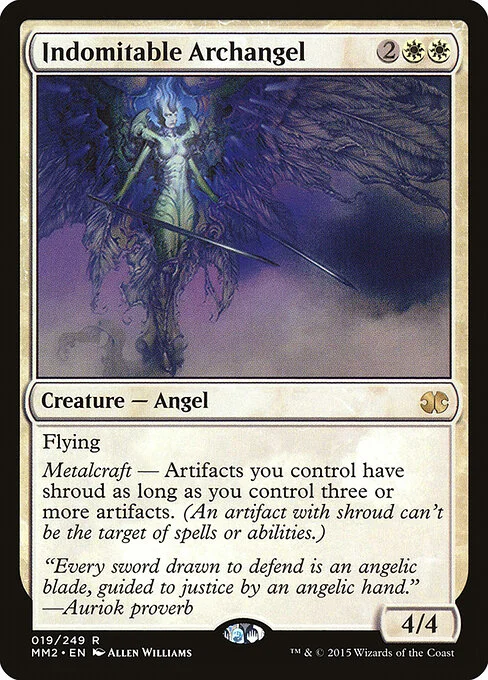 Indomitable Archangel, carta Magic di tipo Creature — Angel illustrata da Allen Williams