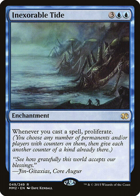 Inexorable Tide, carta Magic di tipo Enchantment illustrata da Dave Kendall