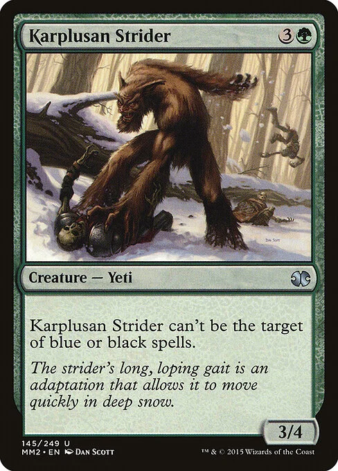 Karplusan Strider, carta Magic di tipo Creature — Yeti illustrata da Dan Murayama Scott