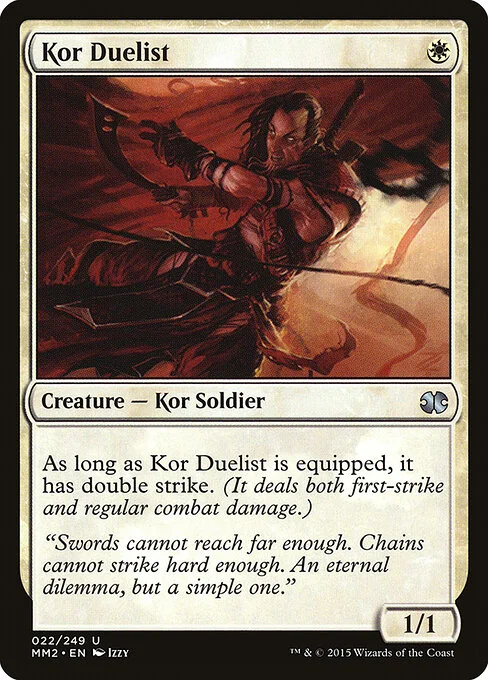 Kor Duelist, carta Magic di tipo Creature — Kor Soldier illustrata da Izzy