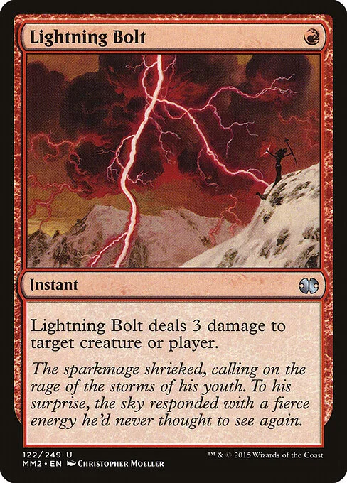 Lightning Bolt, carta Magic di tipo Instant illustrata da Christopher Moeller