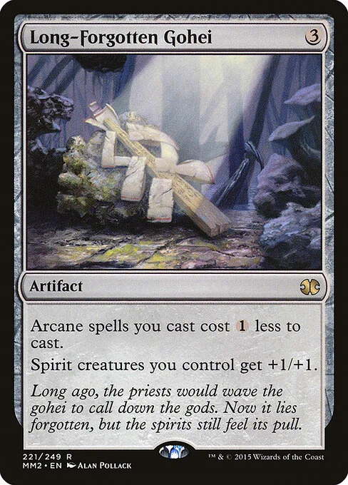 Long-Forgotten Gohei, carta Magic di tipo Artifact illustrata da Alan Pollack