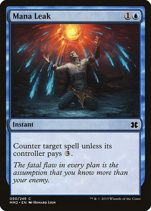 Mana Leak, carta Magic di tipo Instant illustrata da Howard Lyon