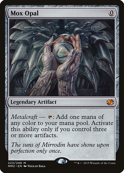 Mox Opal, carta Magic di tipo Legendary Artifact illustrata da Volkan Baǵa