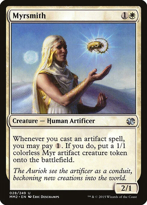 Myrsmith, carta Magic di tipo Creature — Human Artificer illustrata da Eric Deschamps