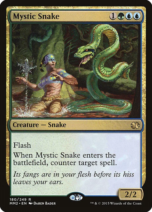 Mystic Snake, carta Magic di tipo Creature — Snake illustrata da Daren Bader