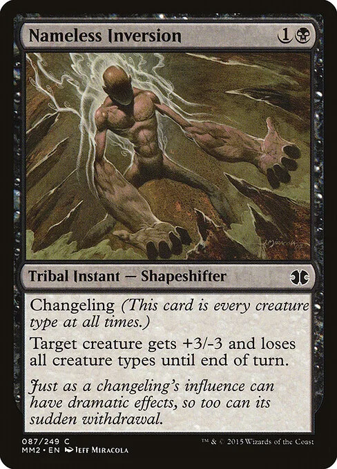Nameless Inversion, carta Magic di tipo Kindred Instant — Shapeshifter illustrata da Jeff Miracola