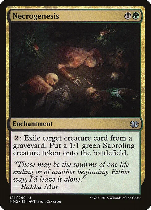 Necrogenesis, carta Magic di tipo Enchantment illustrata da Trevor Claxton