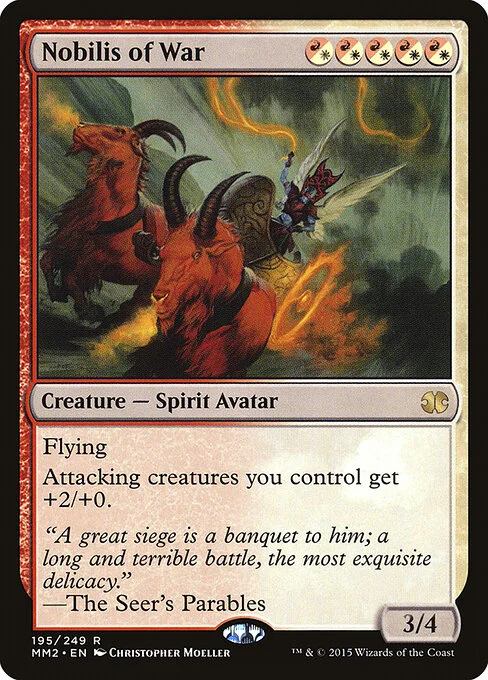 Nobilis of War, carta Magic di tipo Creature — Spirit Avatar illustrata da Christopher Moeller