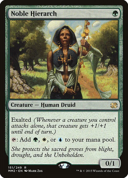 Noble Hierarch, carta Magic di tipo Creature — Human Druid illustrata da Mark Zug
