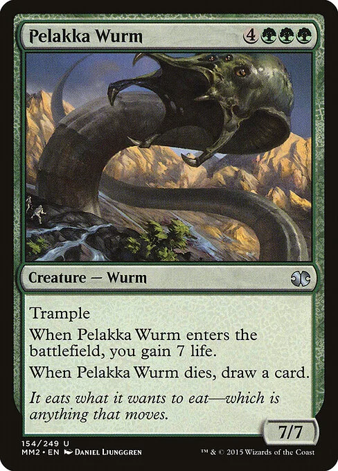 Pelakka Wurm, carta Magic di tipo Creature — Wurm illustrata da Daniel Ljunggren